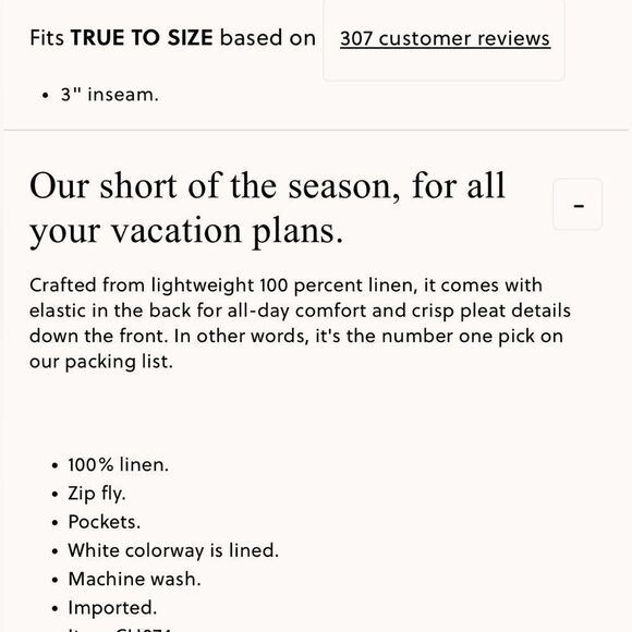 NWT J CREW 3" Harbor short in linen in black - Picture 6 of 7